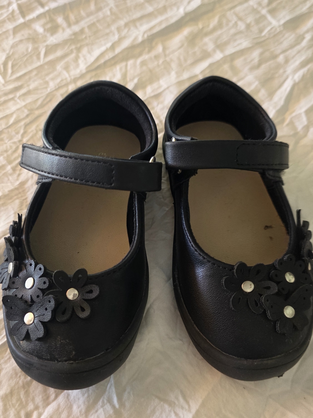 Annie Shoes Toddler Girls  Black Eflorist Mary Jane Casual sz 6